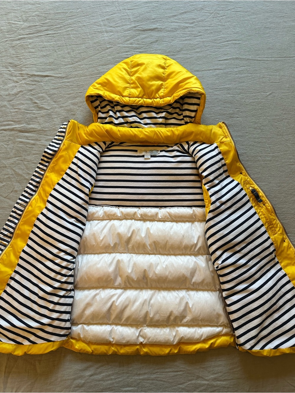 Boden Yellow Quilted Hooded Puffer Vest - Picture 2 of 5